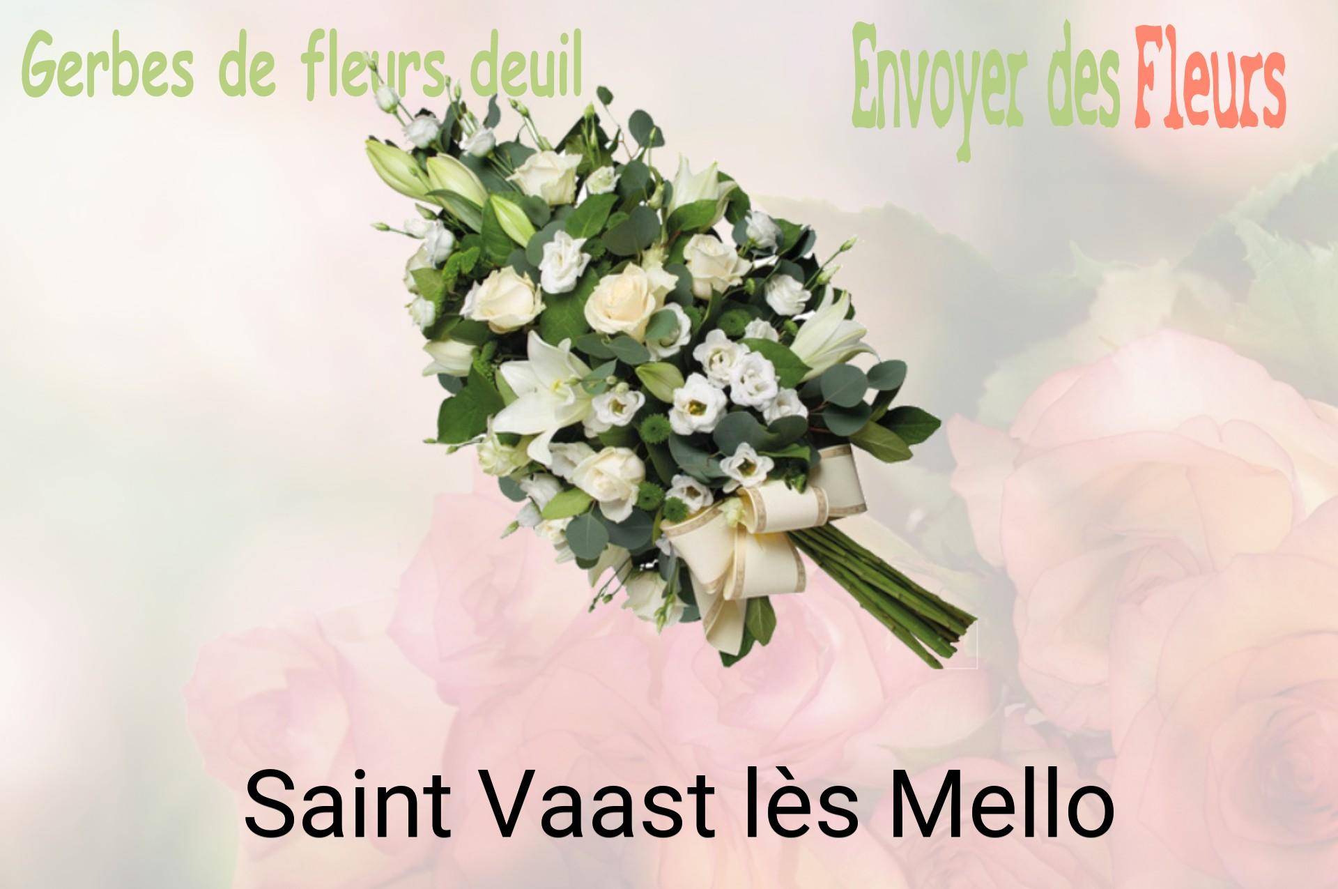 Gerbe de fleurs de deuil livrée à Saint-Vaast-lès-Mello